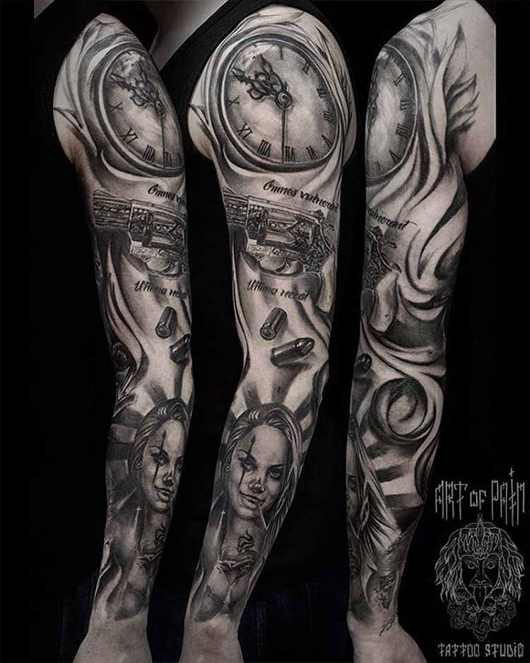 mexican tattoo sleeve chicano